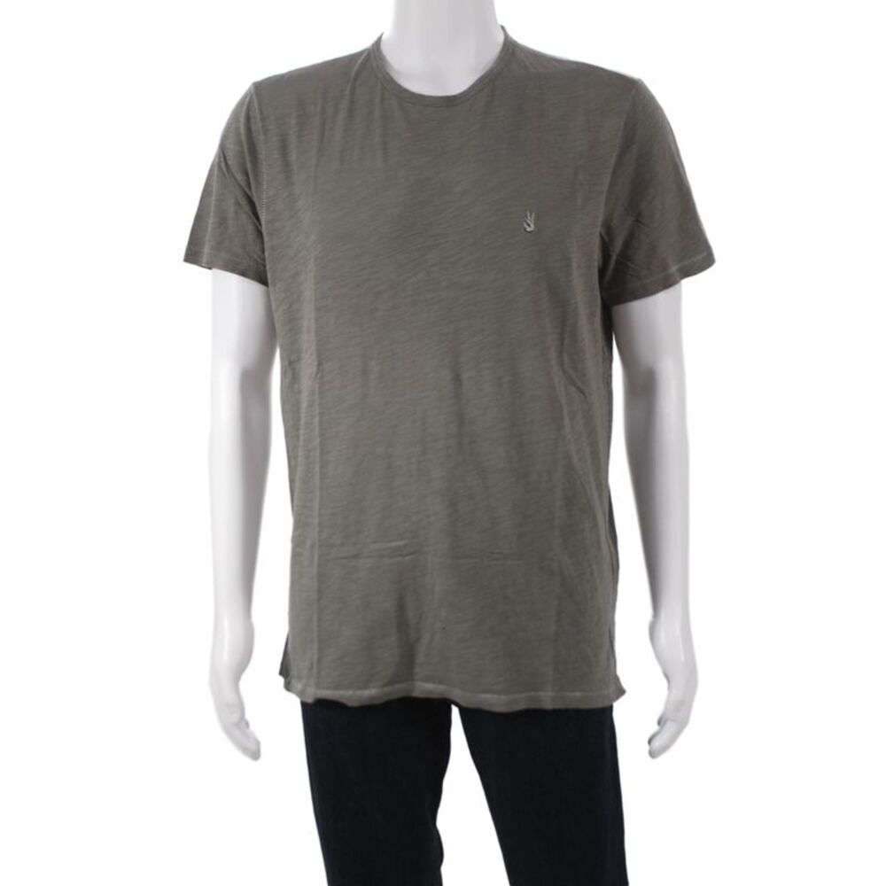 John Varvatos Star USA Men Basic Gray T-Shirt 100% Cotton Crew Neck Size M